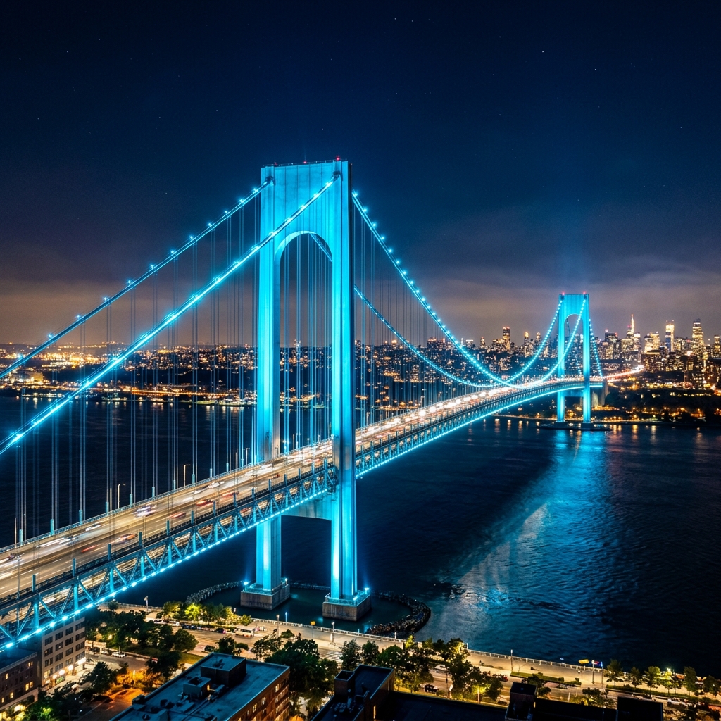 Blue bridge background